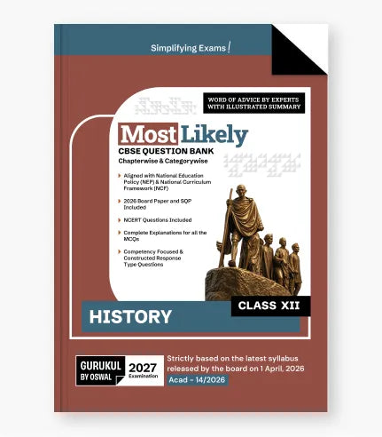 History Most Likely Question Bank CBSE Class 12 for 2027 Exam By Oswal Publishers