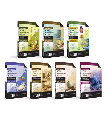 Most Likely ICSE Question Bank Class 10 Bundles (Set of 7) Physics, Chemistry, Maths, Biology, History & Civics, Geography, Computer Applications for Exam 2027 By Oswal Publishers