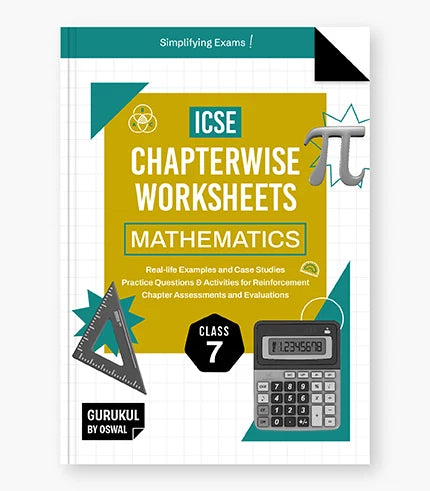 Mathematics Chapterwise Worksheets ICSE Class 7 Exam 2027 By Oswal Publishers