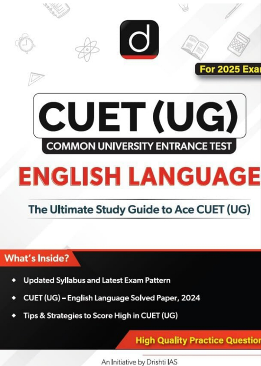 CUET (UG) ENGLISH LANGUAGE 2025 | Drishti CUET | Central Universities Exam Books