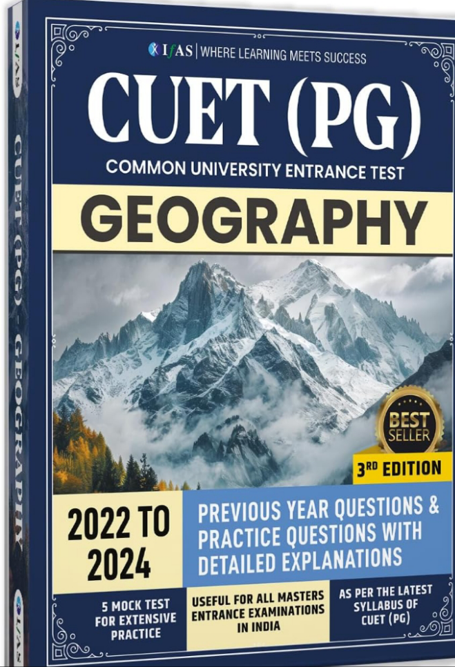 CUET PG Geography PYQ Book 2025 | CUET PG Geography Question Bank Book | 3rd edition