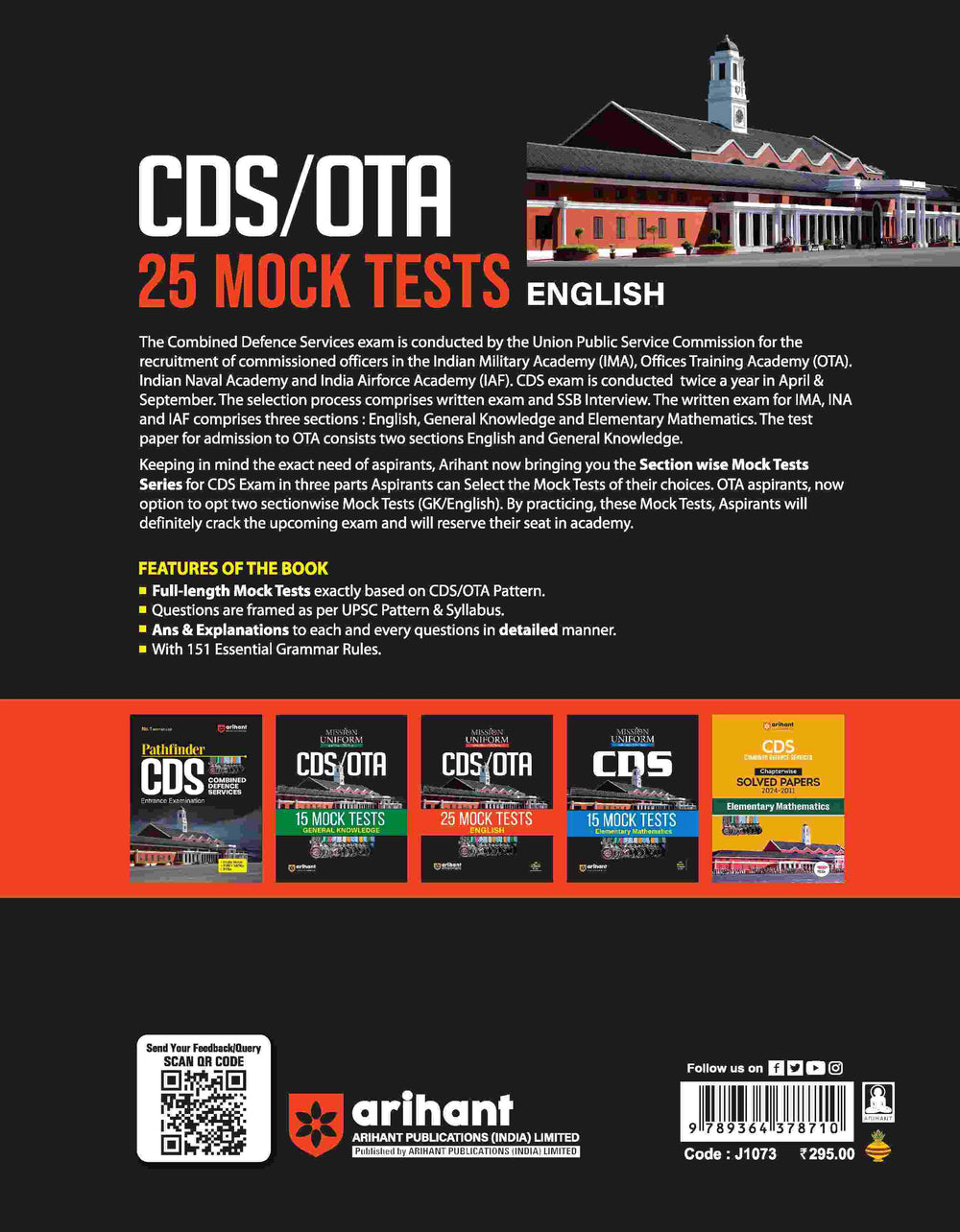 Mission Uniform CDS/OTA 2025 25 Mock TestsEnglish English Medium