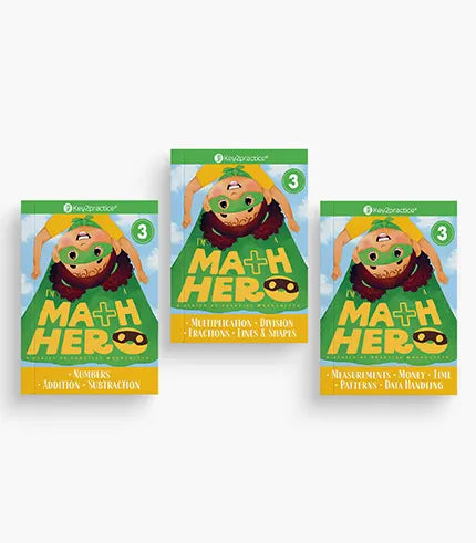 Key2practice Class 3 Maths Hero Bundle (Set of 3 Workbooks) By Oswal Publishers
