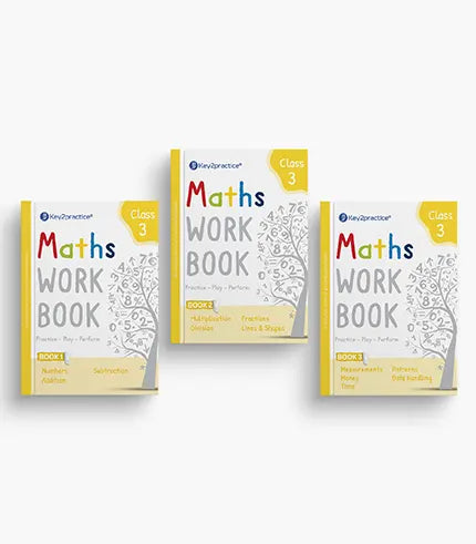 Key2practice Class 3 Maths Bundle (Set of 3 Workbooks) By Oswal Publishers