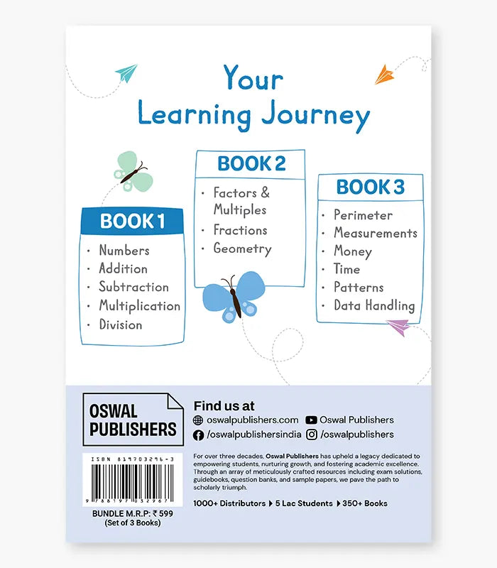 Key2practice Class 4 Maths Bundle (Set of 3 Workbooks) By Oswal Publishers