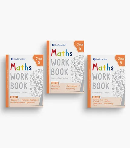 Key2practice Class 5 Maths Bundle (Set of 3 Workbooks) By Oswal Publishers