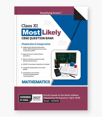Mathematics Most Likely CBSE Question Bank Class 11 Exam 2027 By Oswal Publishers