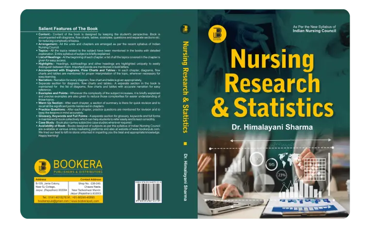 Nursing Research & Statistics (E) Author: Dr. Himalayani Sharma , Publisher  : Bookera Publishers & Distributors