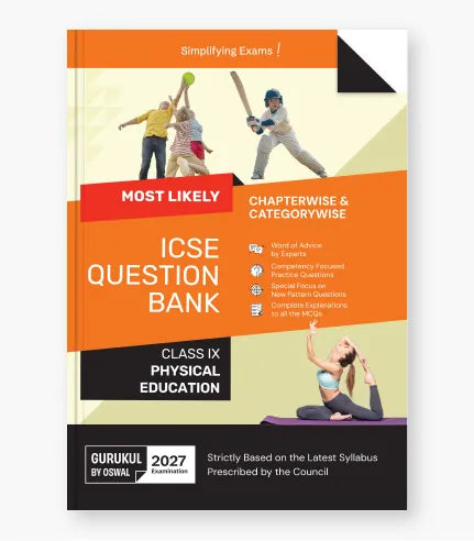 Physical Education Most Likely Question Bank ICSE Class 9 For 2027 Exam By Oswal Publishers