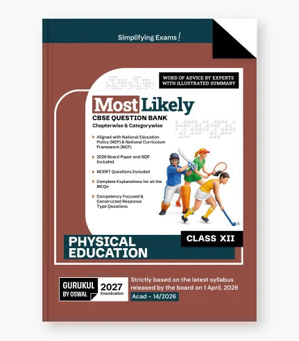 Physical Education Most Likely Question Bank CBSE Class 12 for 2027 Exam By Oswal Publishers