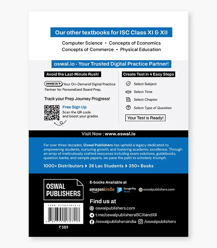 Physical Education Textbook ISC Class 11 By Oswal Publishers