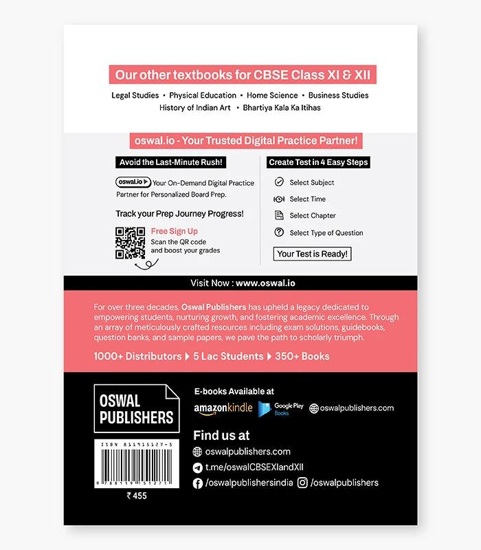 Physical Education (Including Practicals) : Textbook for CBSE Class 12 By Oswal Publishers