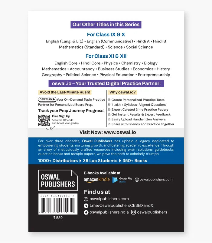 Physics Most Likely CBSE Question Bank Class 11 Exam 2027 By Oswal Publishers