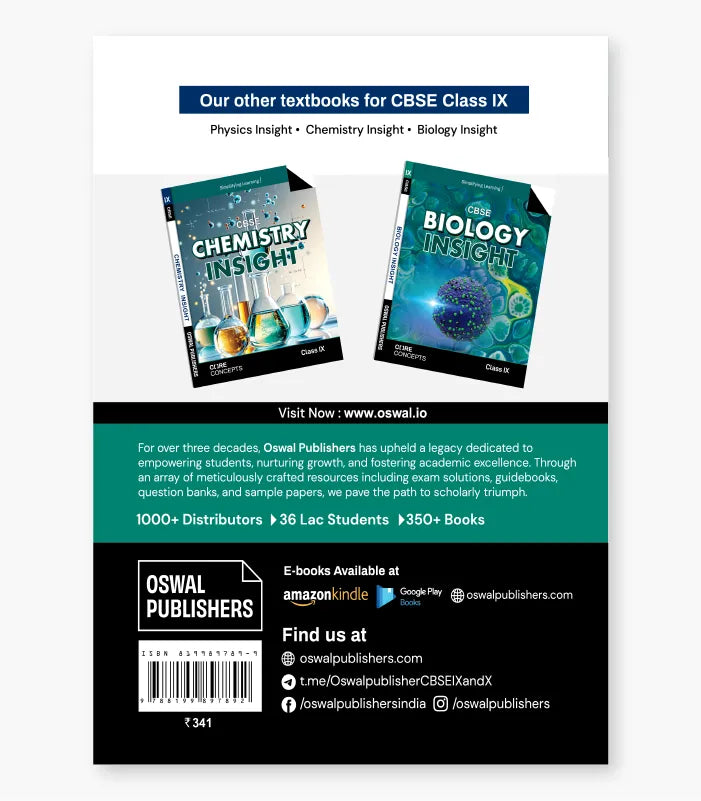 Physics Insight Textbook CBSE Class 9 By Oswal Publishers