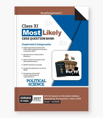 Political Science Most Likely CBSE Question Bank Class 11 Exam 2027 By Oswal Publishers