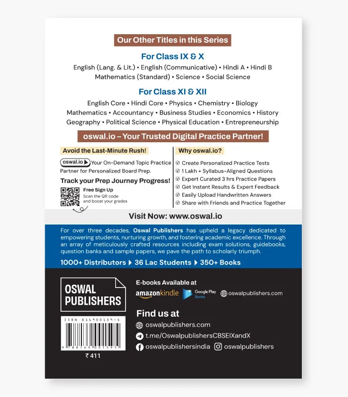 Political Science Most Likely CBSE Question Bank Class 11 Exam 2027 By Oswal Publishers