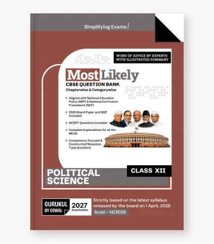 Political Science Most Likely Question Bank CBSE Class 12 for Exam 2027 By Oswal Publishers