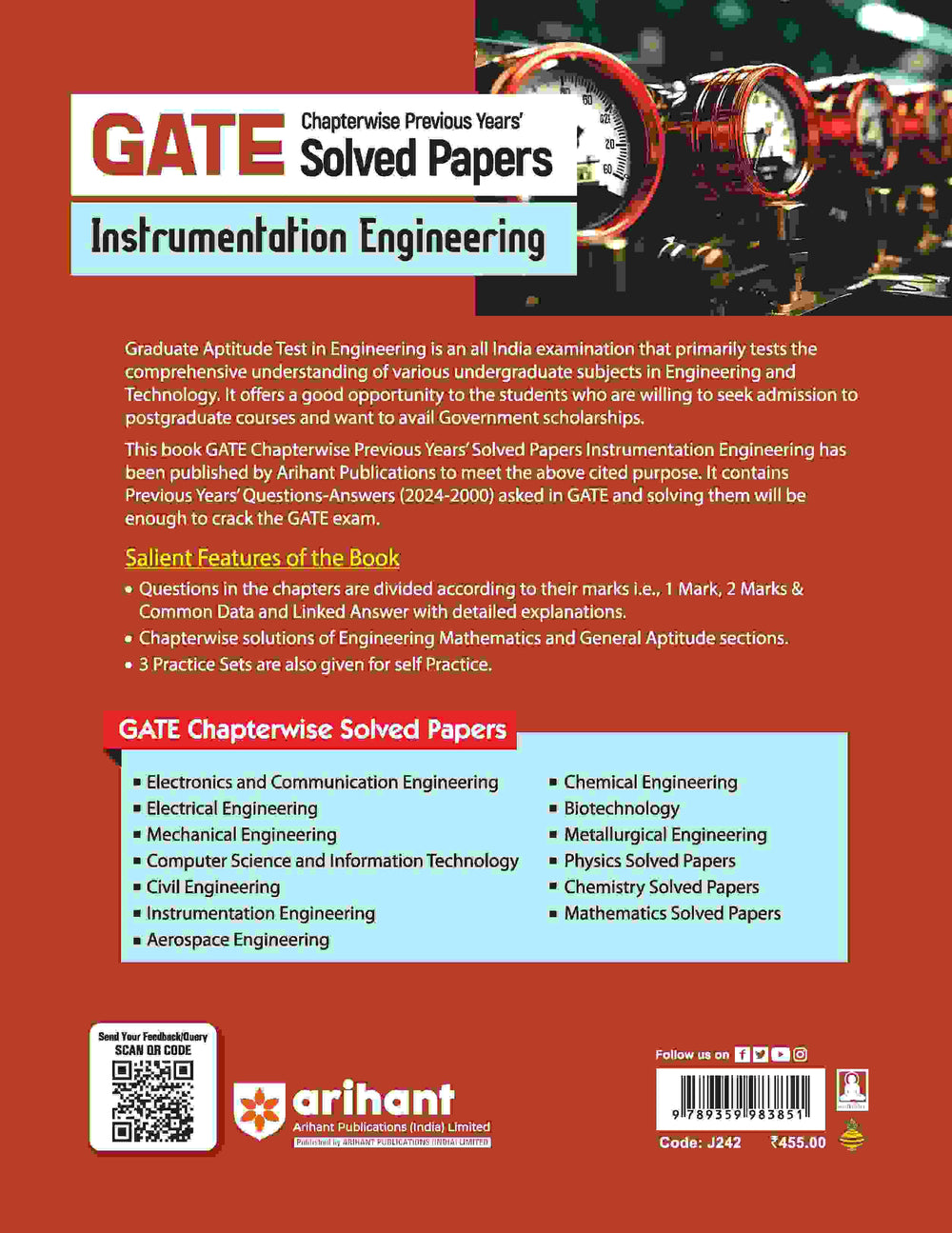 Gate Control Book GATE Instrumentation Engineering | Chapterwise Previous Years' Solved ...