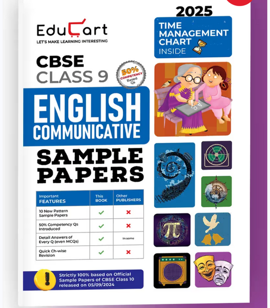 Educart CBSE English Communicative Class 9 Sample Papers for 2024-25 (Introducing Revision Maps) 2025
