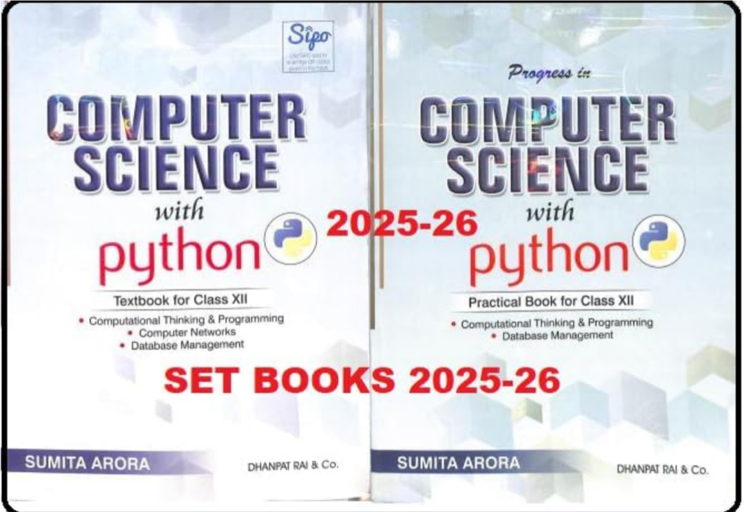 Progress In Computer Science With Python Textbook & Practical Book For Class 12 - by Sumita Arora (2024-25 Examination)