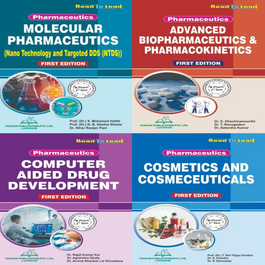 ALL IN ONE M.PHARM SECOND SEMESTER (4 IN 1) COMBO PACK BOOKS BY THAKUR PUBLICATION, Authors : Experiance Faculties, THAKUR PUBLICATIONS PVT LTD