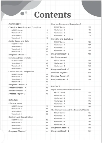 Science Chapterwise Worksheets CBSE Class 10 Exam 2027 , Oswal Publishers