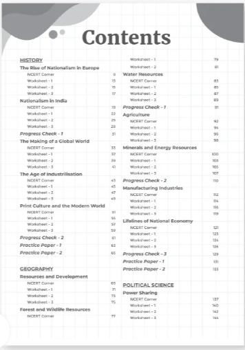 Social Science Chapterwise Worksheets CBSE Class 10 Exam 2027 , Oswal Publishers