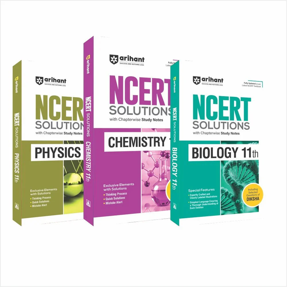 Combo of NCERT Solutions Physics, Chemistry & Biology Class 11th | English Medium, Author: Team Arihant , Publisher: Arihant prakashan
