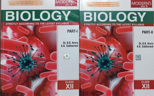 Modern's abc+ of Biology for Class 12 - Part 1 & 2 Combo Set Author: Dr. B.B. Arora, A.K.