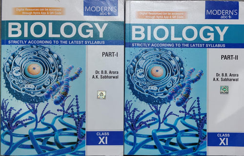 Modern's abc+ of Biology for Class 11 - Part 1 & 2 Combo Set Author: Dr. B.B. Arora, A.K. Sabharwal