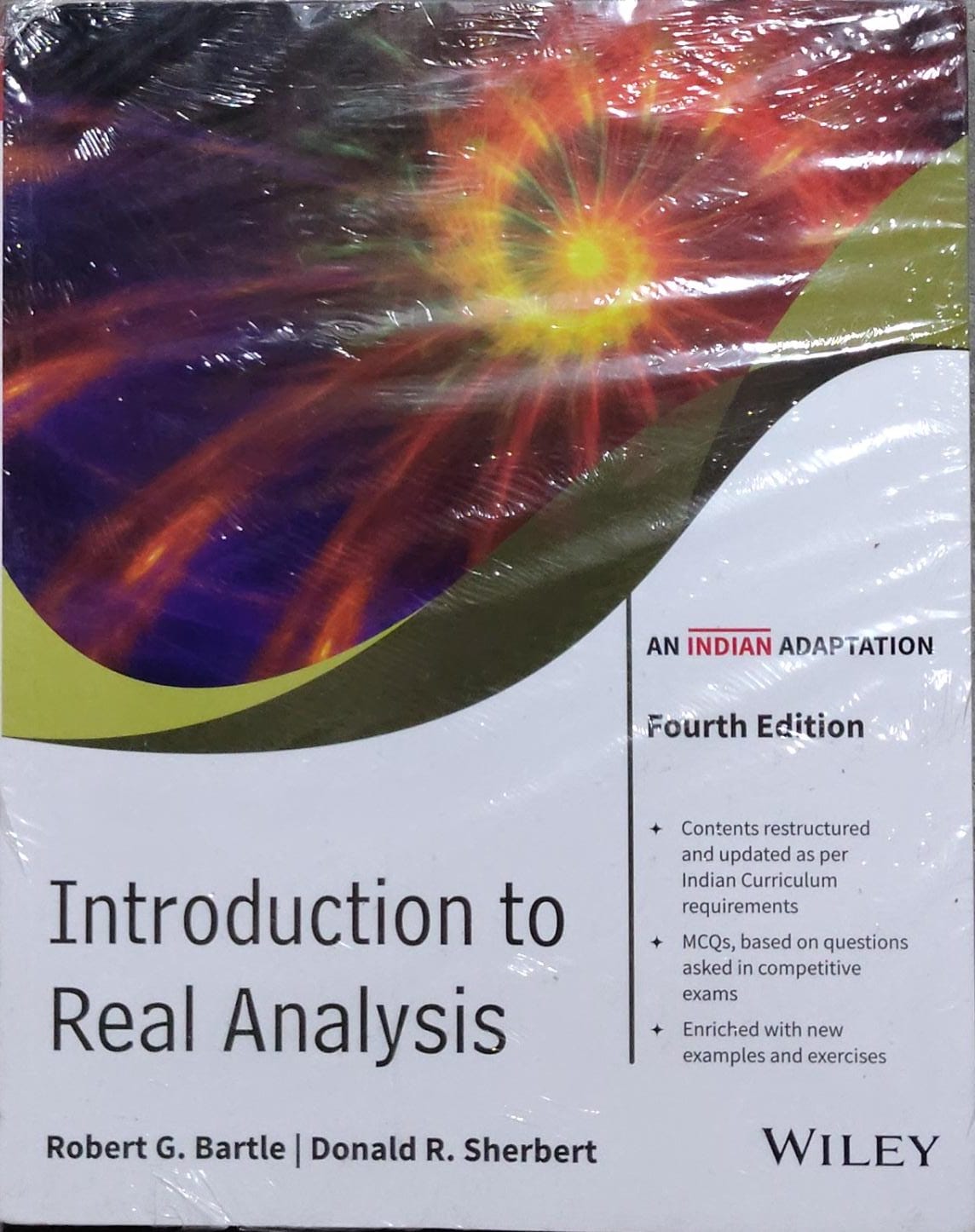 Introduction to Real Analysis 4th Edition Indian Adaptation - Bartle & Sherbert | Wiley Author: Robert G. Bartle, Donald R. Sherbert