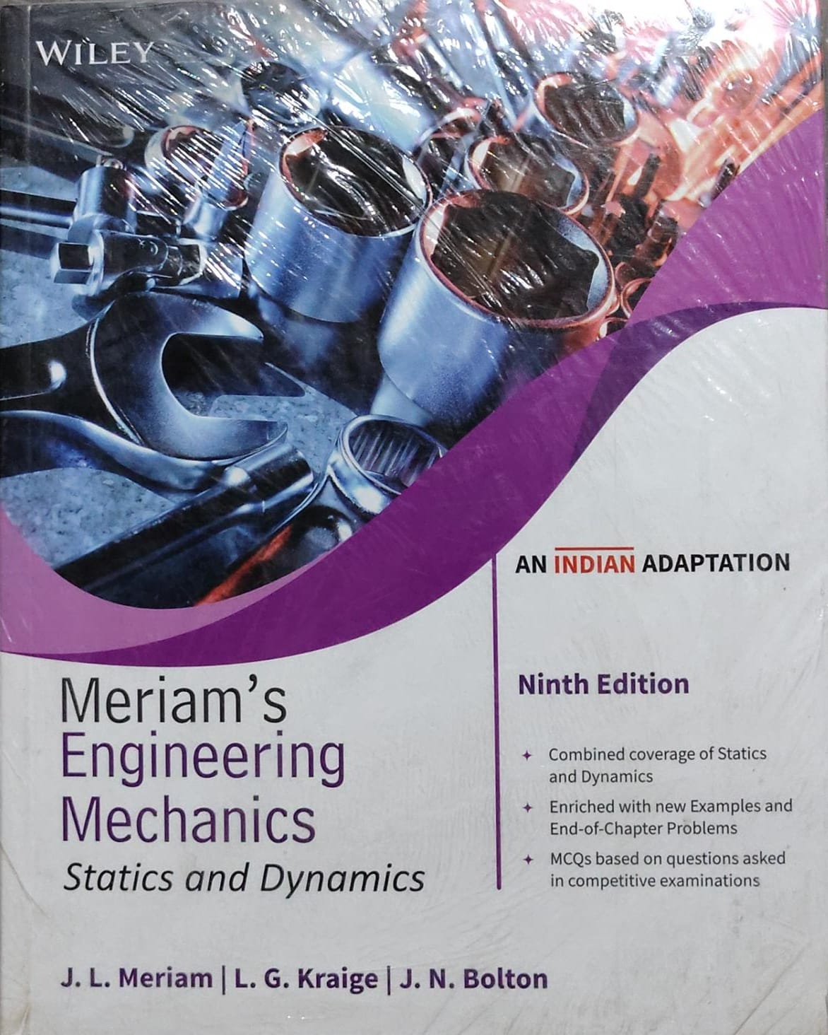 Meriam's Engineering Mechanics 9th Edition Indian Adaptation - Statics & Dynamics | Wiley Author: J. L. Meriam, L. G. Kraige, J. N. Bolton