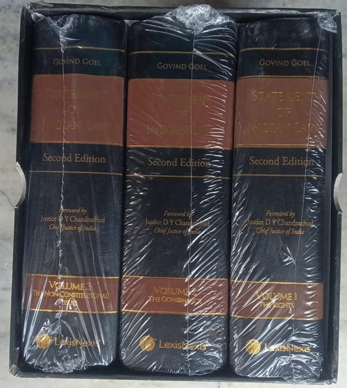 Statement of Indian Law 2nd Edition 3 Vol Set - Govind Goel | Foreword by CJI D Y Chandrachud Author: Govind Goel | Foreword by Justice D Y Chandrachud