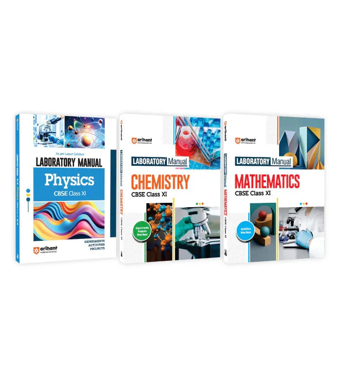 Combo of Laboratory Manual CBSE Physics, Chemistry & Mathematics Class 11th, Author: Team Arihant , Publisher: Arihant prakashan
