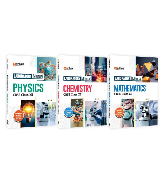 Combo of Laboratory Manual CBSE Physics, Chemistry & Mathematics Class 12th, Author: Team Arihant , Publisher: Arihant prakashan