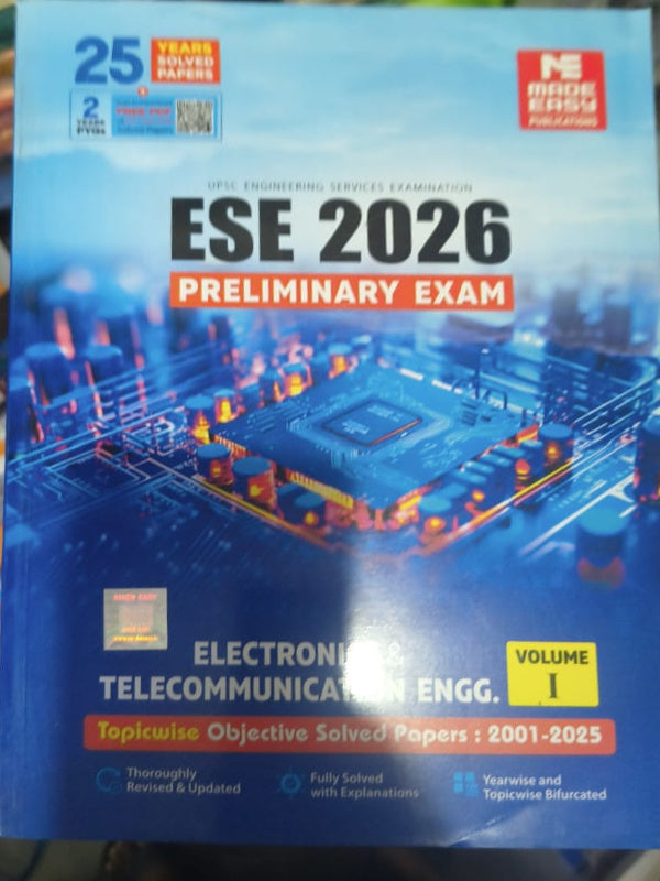 ESE 2026 Preliminary Exam Electronics & Telecommunication Engg. | Electronics & Telecommunication Engineering | Made Easy Publications | Electronics & Telecommunication Engineering