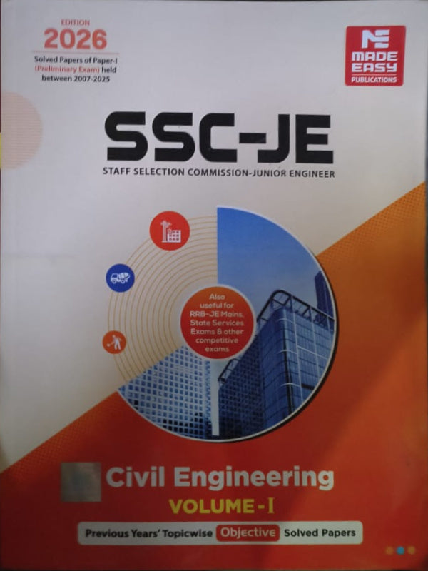 SSC-JE Civil Engineering Volume-I | 2026 | Made Easy Publications | Civil Engineering | 2026