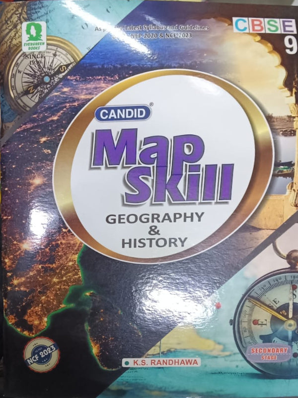 Candid Map Skill Geography & History | K.S. Randhawa | Evergreen Books | Geography & History | K.S. Randhawa
