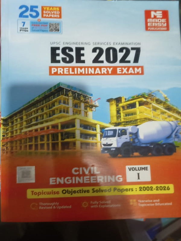 ESE 2027 Preliminary Exam: Civil Engineering Volume I | Made Easy Publications | Civil Engineering