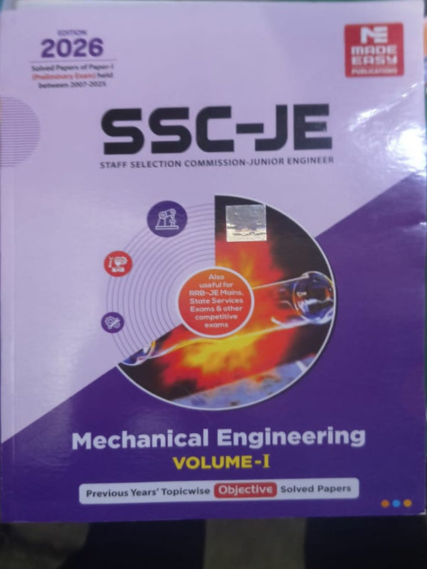 SSC-JE Mechanical Engineering Volume-I | 2026 | Made Easy Publications | Mechanical Engineering | 2026