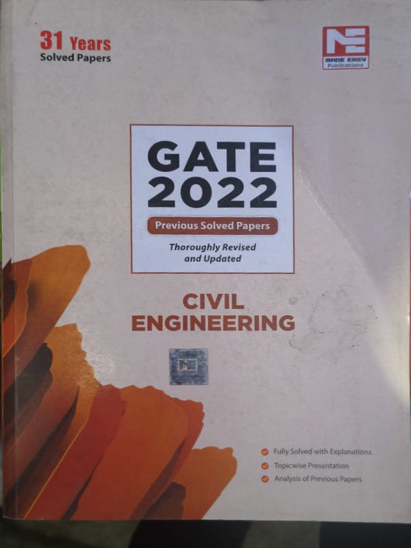 GATE 2022 Previous Solved Papers: Civil Engineering | Made Easy Publications | Civil Engineering