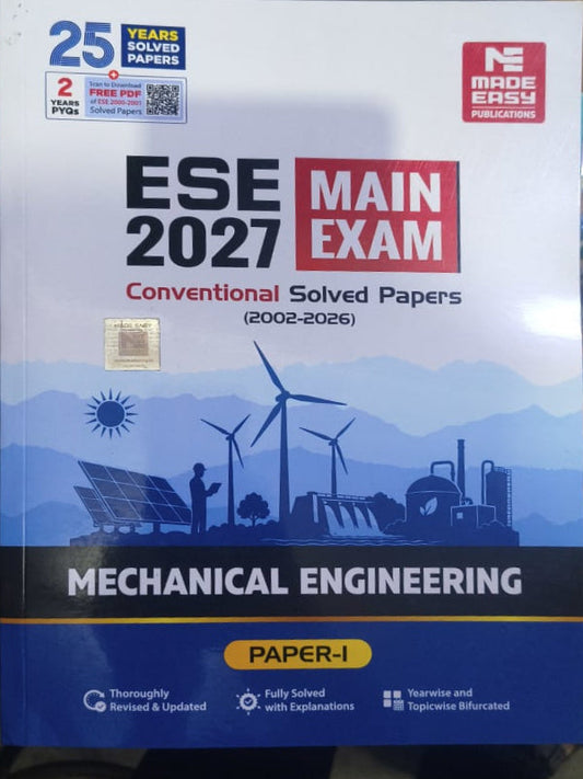 ESE Main Exam 2027 Conventional Solved Papers (2002-2026) Mechanical Engineering Paper-I | Made Easy Publications | Mechanical Engineering