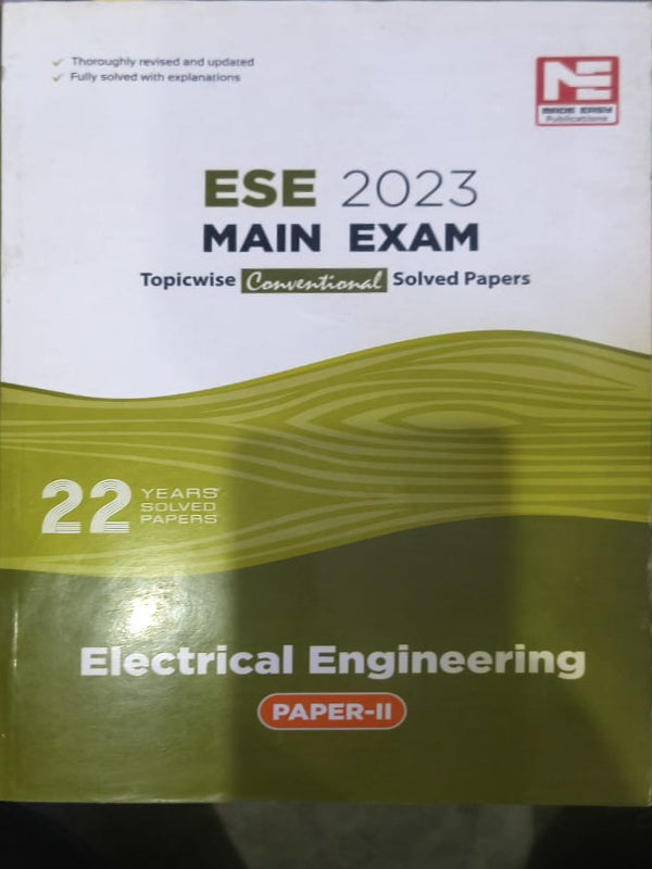 ESE 2023 Main Exam Topicwise Conventional Solved Papers Electrical Engineering Paper-II | Made Easy | Electrical Engineering