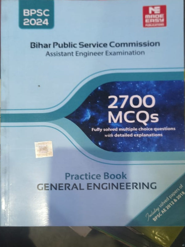 2700 MCQs Practice Book: General Engineering | Made Easy Publications | General Engineering