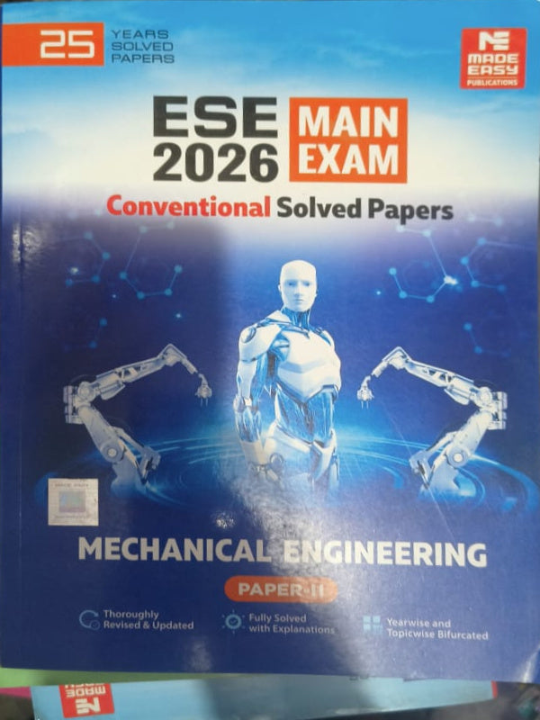 ESE 2026 Main Exam Conventional Solved Papers Mechanical Engineering Paper-I | Made Easy Publications | Mechanical Engineering