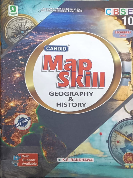 CANDID Map Skill Geography & History | K.S. Randhawa | Evergreen | Geography & History | K.S. Randhawa