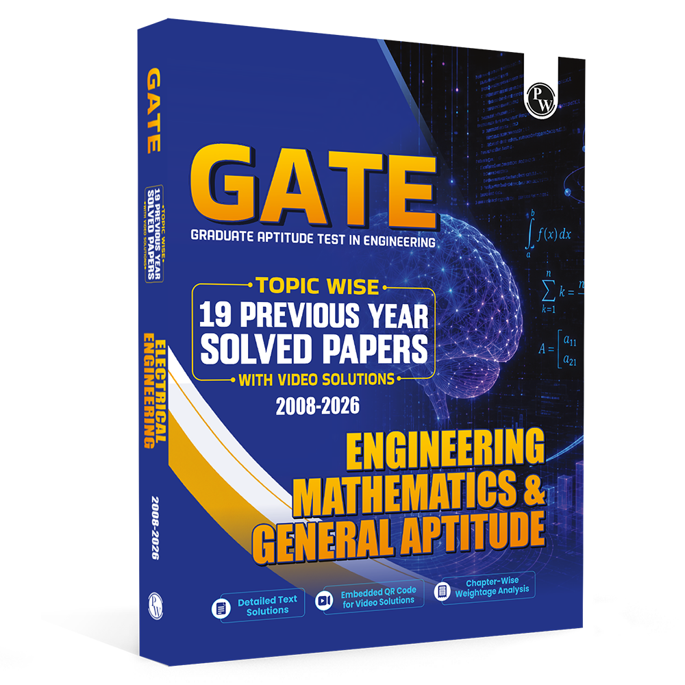 GATEWALLAH Engineering Mathematics & General Aptitude Topicwise Previous Year Solved Papers (2026 - 2008) with Video Solutions For 2027 Exams | Detailed Text Solutions
By PW