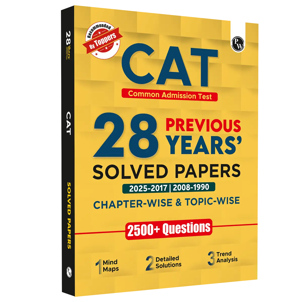 PW CAT PYQ 28 Years Chapterwise & Topicwise Previous Years Solved Papers PYQ Book For 2026 Exams | 2500+ Questions, Mind Maps, Detailed Solutions, Trend Analysis
By PW