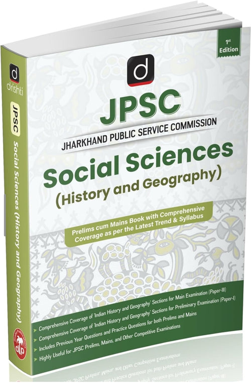 Drishti Publications
DRISHTI IAS JPSC Social Sciences History & Geography, Prelims cum Mains Comprehensive Book, As Per Latest JPSC Syllabus, Includes Previous Year Questions, JPSC Book For Jharkhand