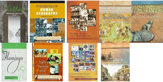 NCERT | CLASS - 12 SET OF 9 BOOKS COMBO ( HISTORY PART( 1 , 2 & 3 ) FUNDAMENTAL OF HUMAN GEOGRAPHY | CONTEMPORARY WORLD POLITICS|  POLITICS IN INDIA SINCE ... GEOGRAPHY | FLEMINGO | VISTAS | English medium|